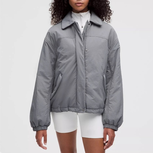 lululemon Insulated Oversized Collared Jacket Solar Grey XS - Picture 1 of 4
